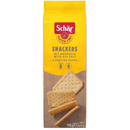 Snackers- krakersy z solą morską BEZGL. 115 g