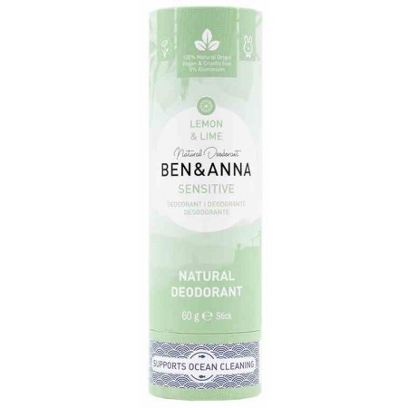 Naturalny dezodorant  bez sody Lemon&Lime Sensitive 60 g (sztyft kartonowy)