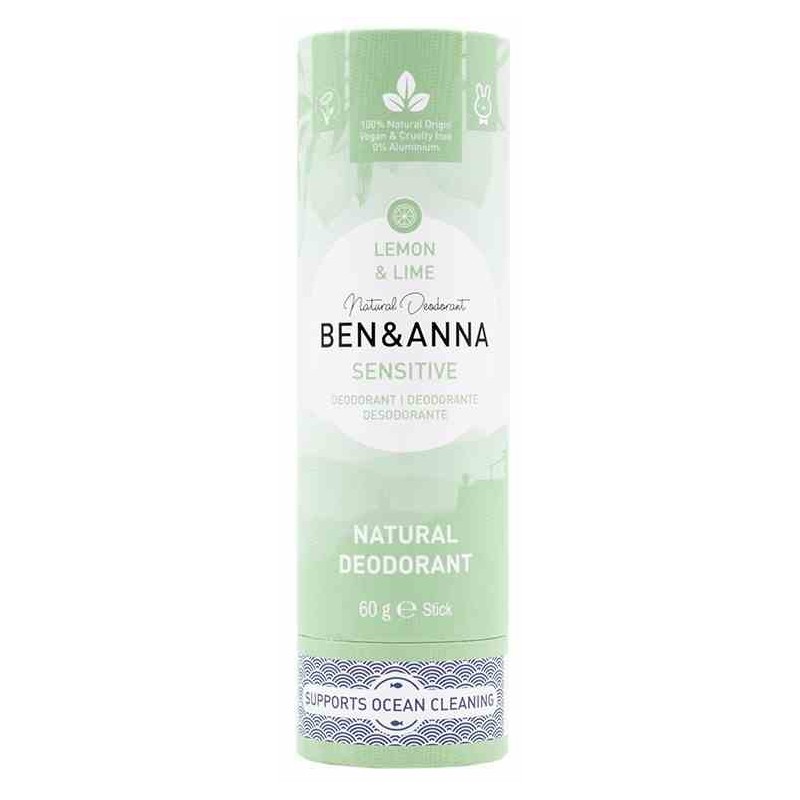 Naturalny dezodorant  bez sody Lemon&Lime Sensitive 60 g (sztyft kartonowy)