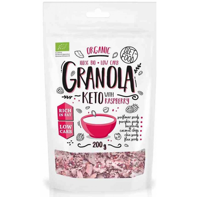 Keto granola z malinami BIO 200 g