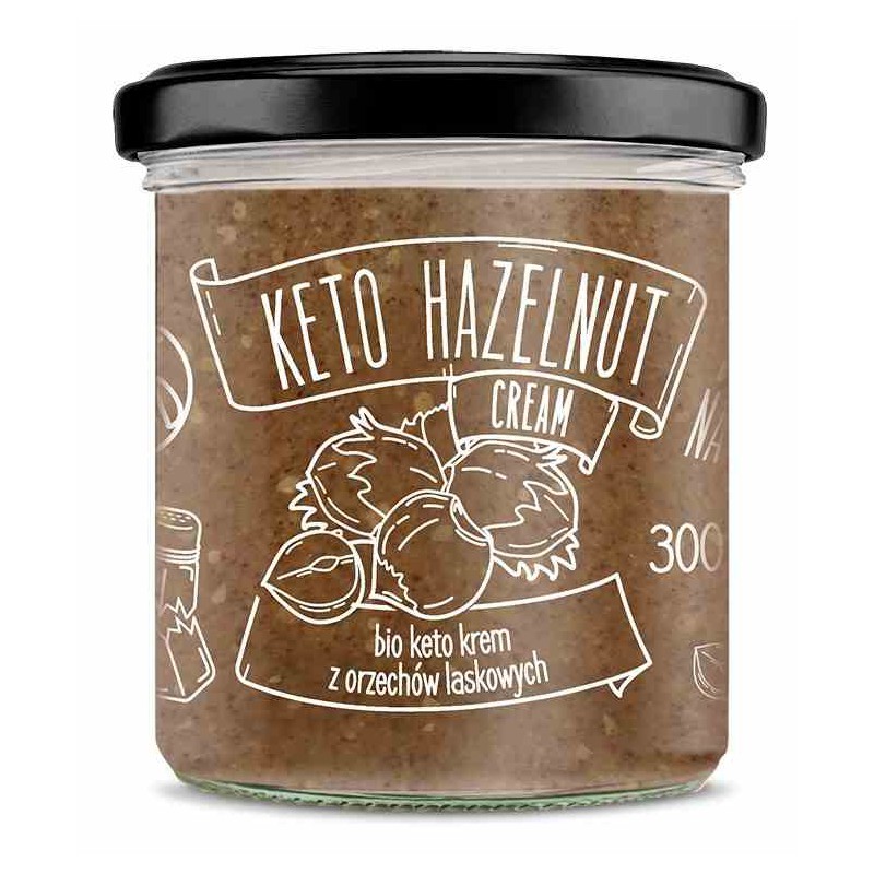 Keto krem z orzechów laskowych z olejem mtc BIO 300 g