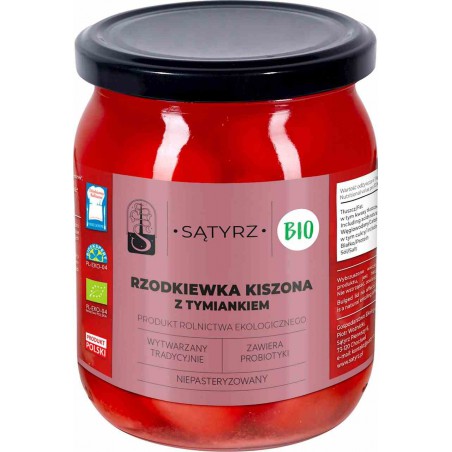 Rzodkiewka kiszona z tymiankiem BIO 500 ml