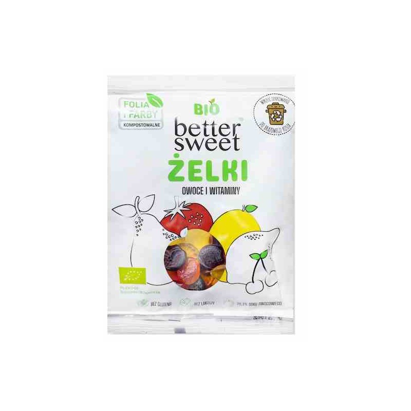 Żelki better sweet owoce i witaminy  BIO 80 g