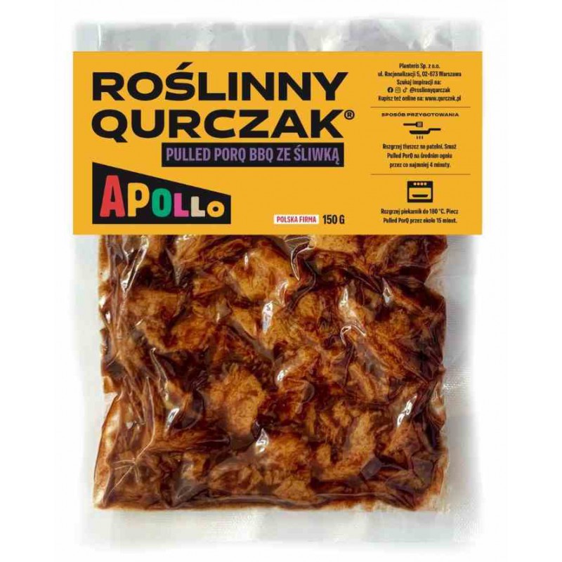 Apollo Roślinny Qurczak® Pulled PorQ BBQ ze śliwką 150g