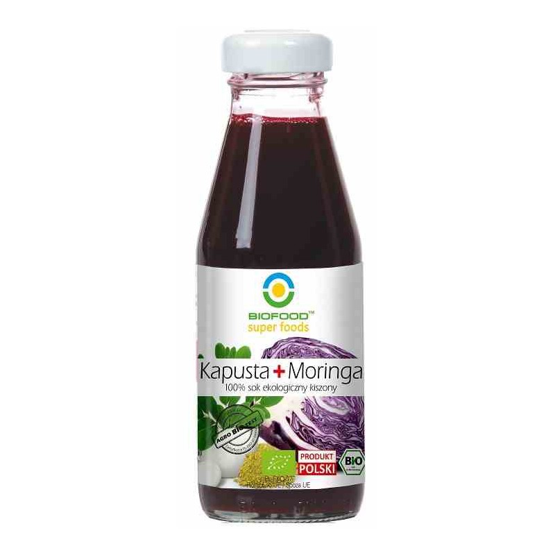 Kapusta + moringa 100% sok kiszony  BIO 200 ml