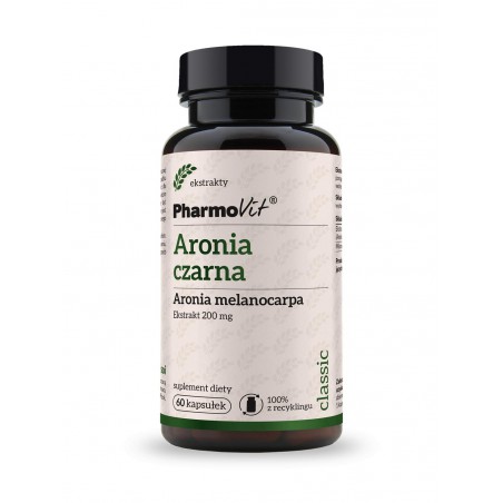 Aronia czarna Aronia melanocarpa 20:1 200 mg 60 kaps | Classic Pharmovit