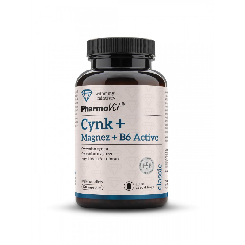 Cynk + Magnez + B6 Active 120 kaps | Classic Pharmovit