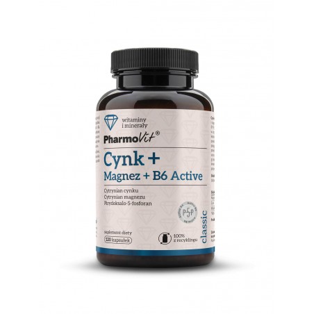 Cynk + Magnez + B6 Active 120 kaps | Classic Pharmovit