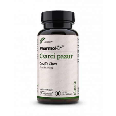 Czarci pazur Devil`s Claw 250 mg 90 kaps | Classic Pharmovit