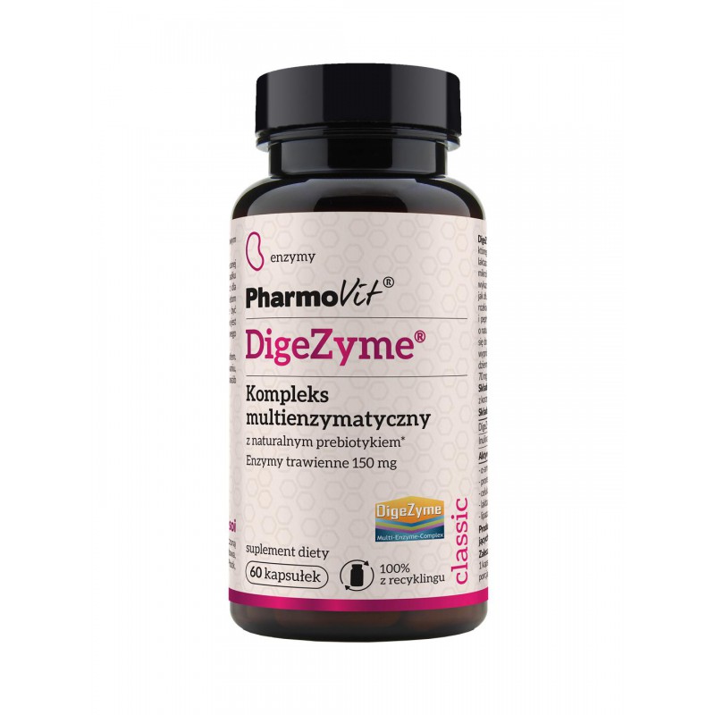 Digezyme® Kompleks multienzymatyczny 150 mg 60 kaps | Classic Pharmovit