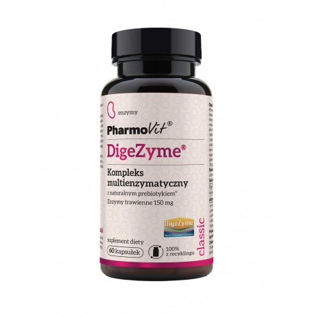 Digezyme® Kompleks multienzymatyczny 150 mg 60 kaps | Classic Pharmovit