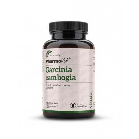 Garcinia cambogia Ekstrakt standaryzowany 60% HCA 90 kaps | Classic Pharmovit