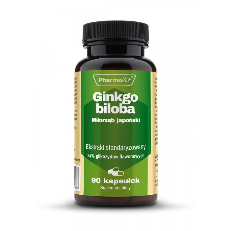Ginkgo biloba 100 mg standaryzowany 24% glikozydów flawonowych 90 kaps | Classic Pharmovit