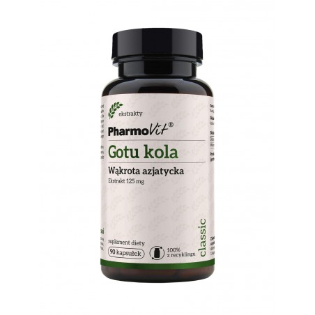 Gotu kola Wąkrota azjatycka 125 mg 90 kaps | Classic Pharmovit