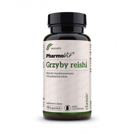 Grzyby reishi Ekstrakt standaryzowany 10% polisacharydów 90 kaps | Classic Pharmovit