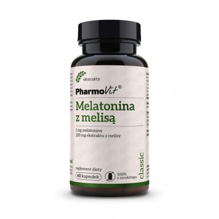 Melatonina z melisą 60 kaps | Classic Pharmovit