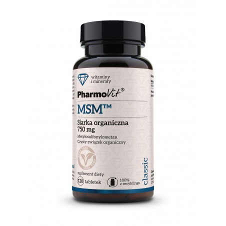 MSM™ Siarka organiczna 750 mg 120 tab | Classic Pharmovit