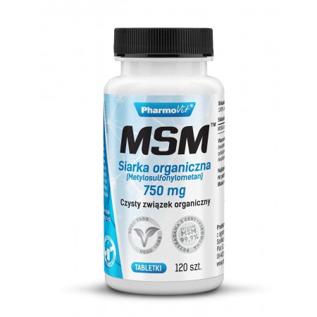 MSM™ Siarka organiczna 750 mg 120 tab | Classic Pharmovit