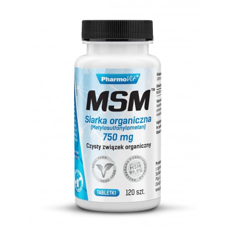 MSM™ Siarka organiczna 750 mg 120 tab | Classic Pharmovit