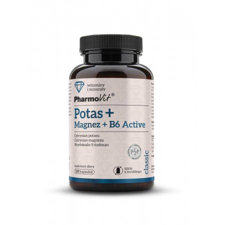 Potas + Magnez + B6 Active 120 kaps Classic | Pharmovit