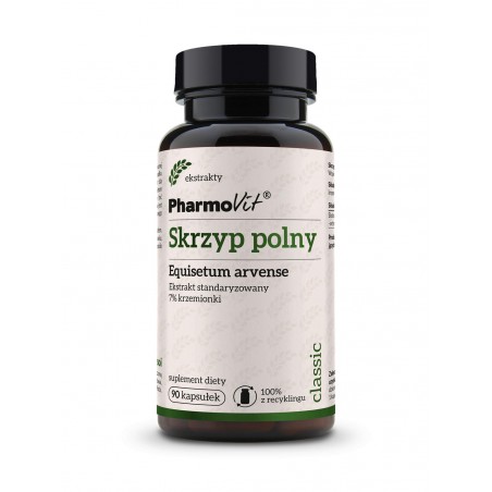 Skrzyp polny Equisetum arvense Ekstrakt standaryzowany 7% krzemionki 90 kaps | Classic Pharmovit