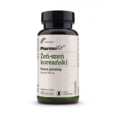 Żeń-szeń koreański Panax ginseng 250 mg 90 kaps | Classic Pharmovit