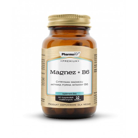 Magnez + B6 60 kaps Vcaps® | Premium Pharmovit