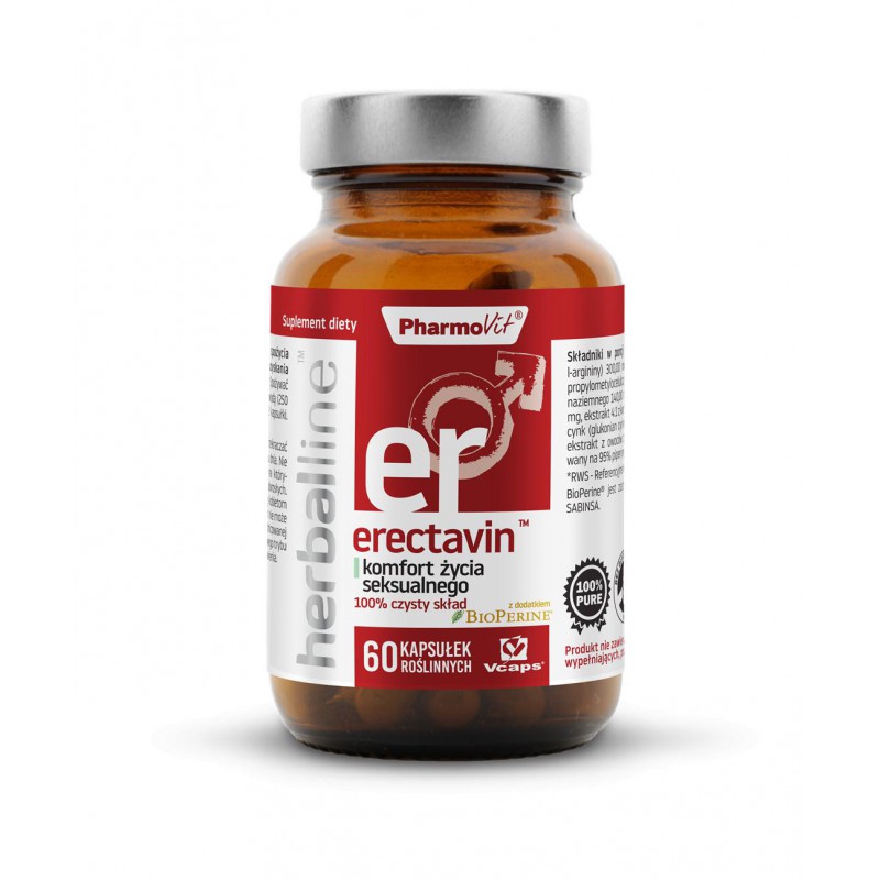 Erectavin™ komfort życia seksualnego 60 kaps Vcaps® | Herballine™ Pharmovit