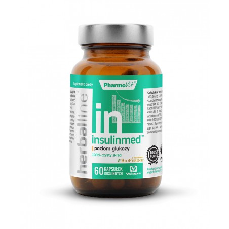 Insulinmed™ poziom glukozy 60 kaps Vcaps® | Herballine™ Pharmovit