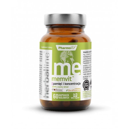 Memvit™ pamięć i koncentracja 60 kaps Vcaps® | Herballine™ Pharmovit