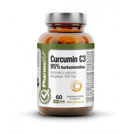 Curcumin C3 95% kurkuminoidów 60 kaps Vcaps® | Clean Label Pharmovit