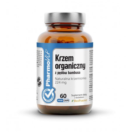 Krzem organiczny z pędów bambusa 60 kaps Vcpas® | Clean Label Pharmovit