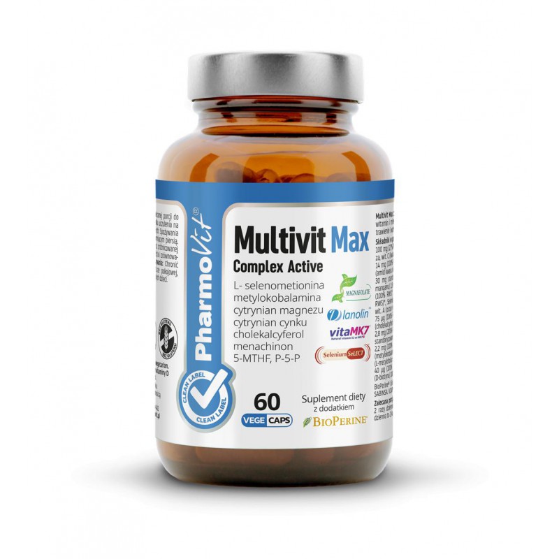 Multivit Max Complex Active 60 kaps Vcaps® | Clean Label Pharmovit