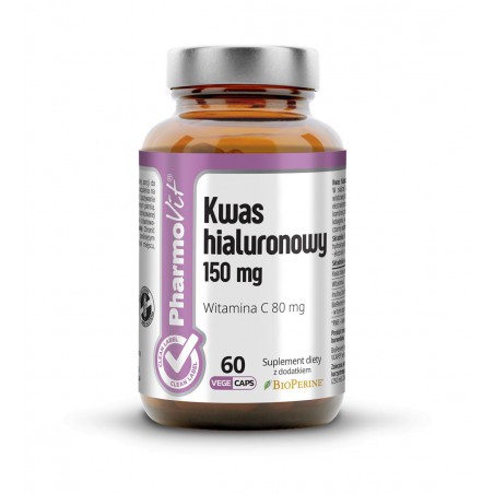 Kwas hialuronowy 150 mg 60 kaps Vcaps® | Clean Label Pharmovit