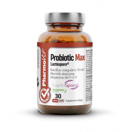 Probiotic Max Lactospore® 30 kaps Vcaps® | Clean Label Pharmovit