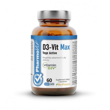 D3-Vit Max Vege Active 60 kaps Vcaps® | Clean Label Pharmovit