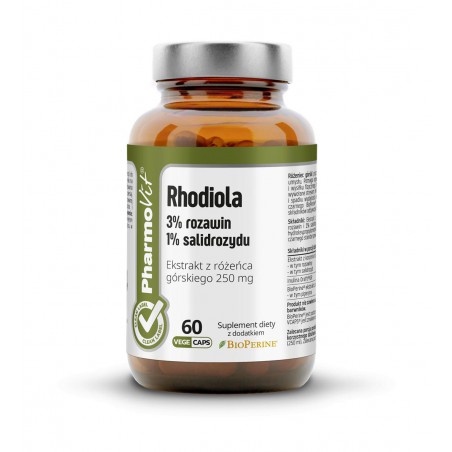 Rhodiola 3% rozawin 1% salidrozydu 60 kaps Vcaps® | Clean Label Pharmovit