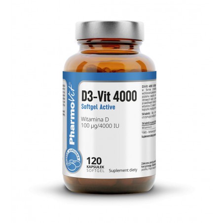 D3-Vit 4000 Softgel Active 120 kaps | Clean Label Pharmovit