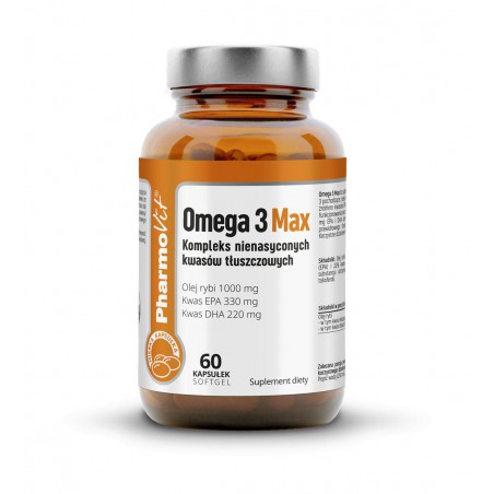 Omega 3 Max 60 kaps Softgel | Clean Label Pharmovit