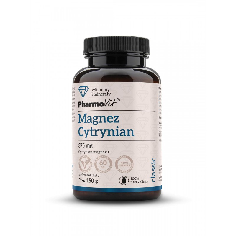 Magnez Cytrynian 375 mg 150 g | Classic Pharmovit