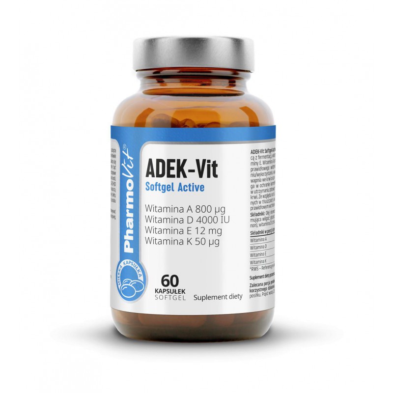 ADEK-Vit Softgel Active 60 kaps | Clean Label Pharmovit