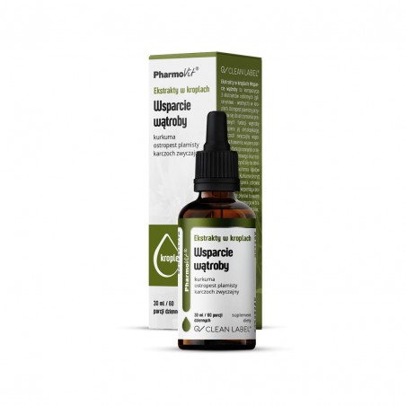 Ekstrakty w kroplach Wsparcie wątroby 30 ml | Clean label Pharmovit