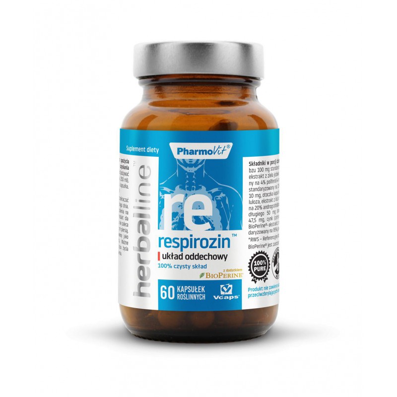 Respirozin™ układ oddechowy 60 kaps Vcaps® | Herballine™ Pharmovit