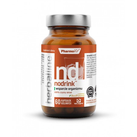 Nodrink™ wsparcie organizmu 60 kaps Vcaps® | Herballine™ Pharmovit