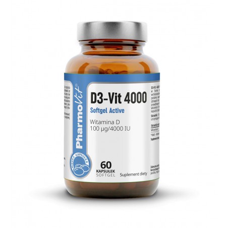 D3-Vit 4000 Softgel Active 60 kaps | Clean Label Pharmovit