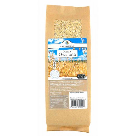 Kasza owsiana bezglutenowa 500 g - Pięć Przemian