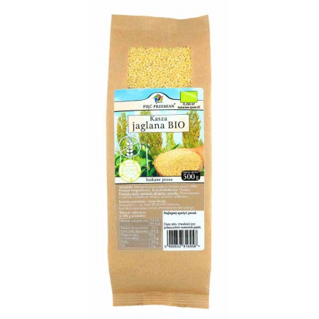Kasza jaglana BIO bezglutenowa 500 g - Pięć Przemian