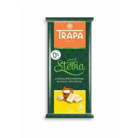 Czekolada biała ze stewią bez cukru 75 g - Trapa