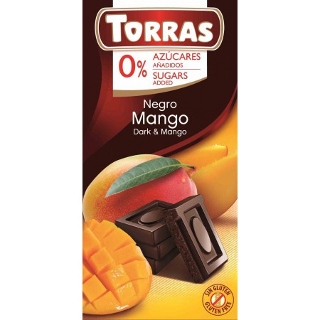 Czekolada gorzka z mango bez dodatku cukru Torras 75 g - Torras