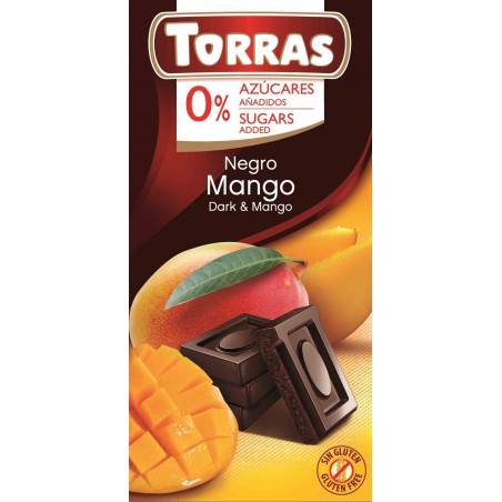 Czekolada gorzka z mango bez dodatku cukru Torras 75 g - Torras